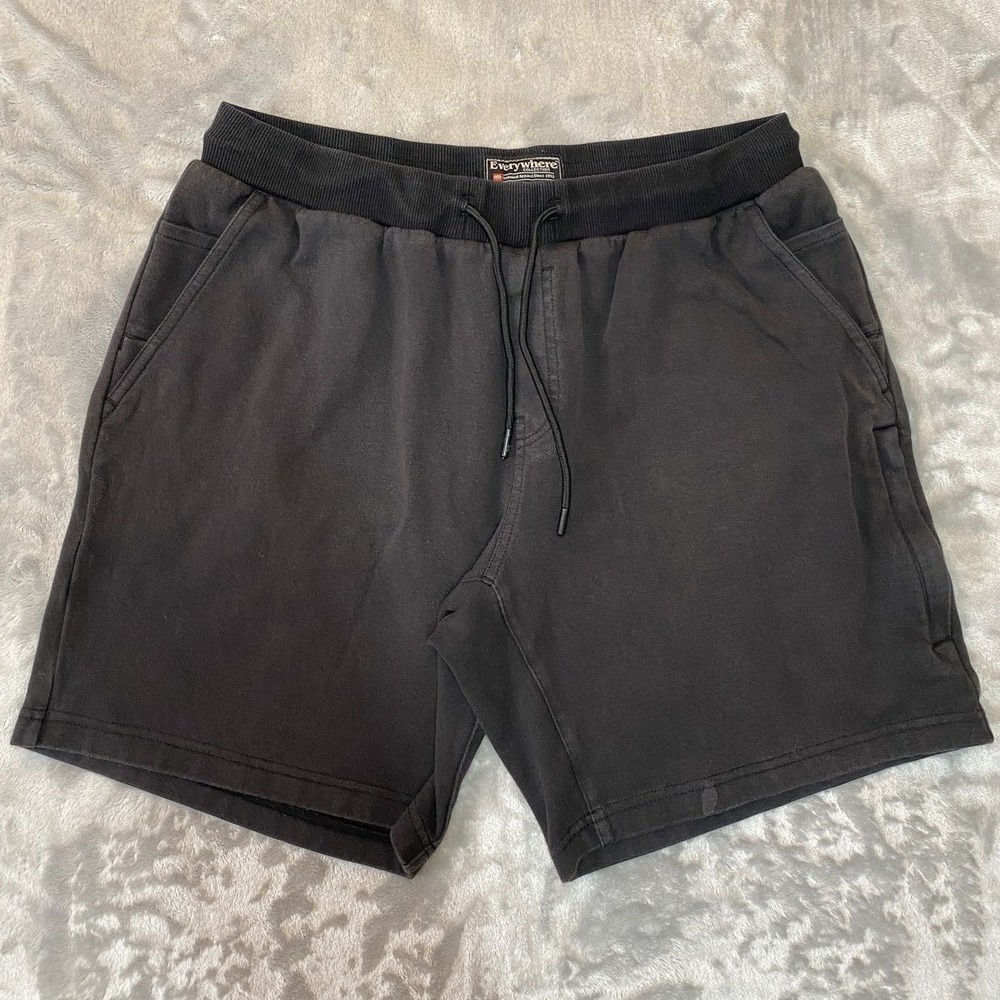 686 Everywhere Collection Technical Fleece Shorts Mens M Black Drawstring Pocket